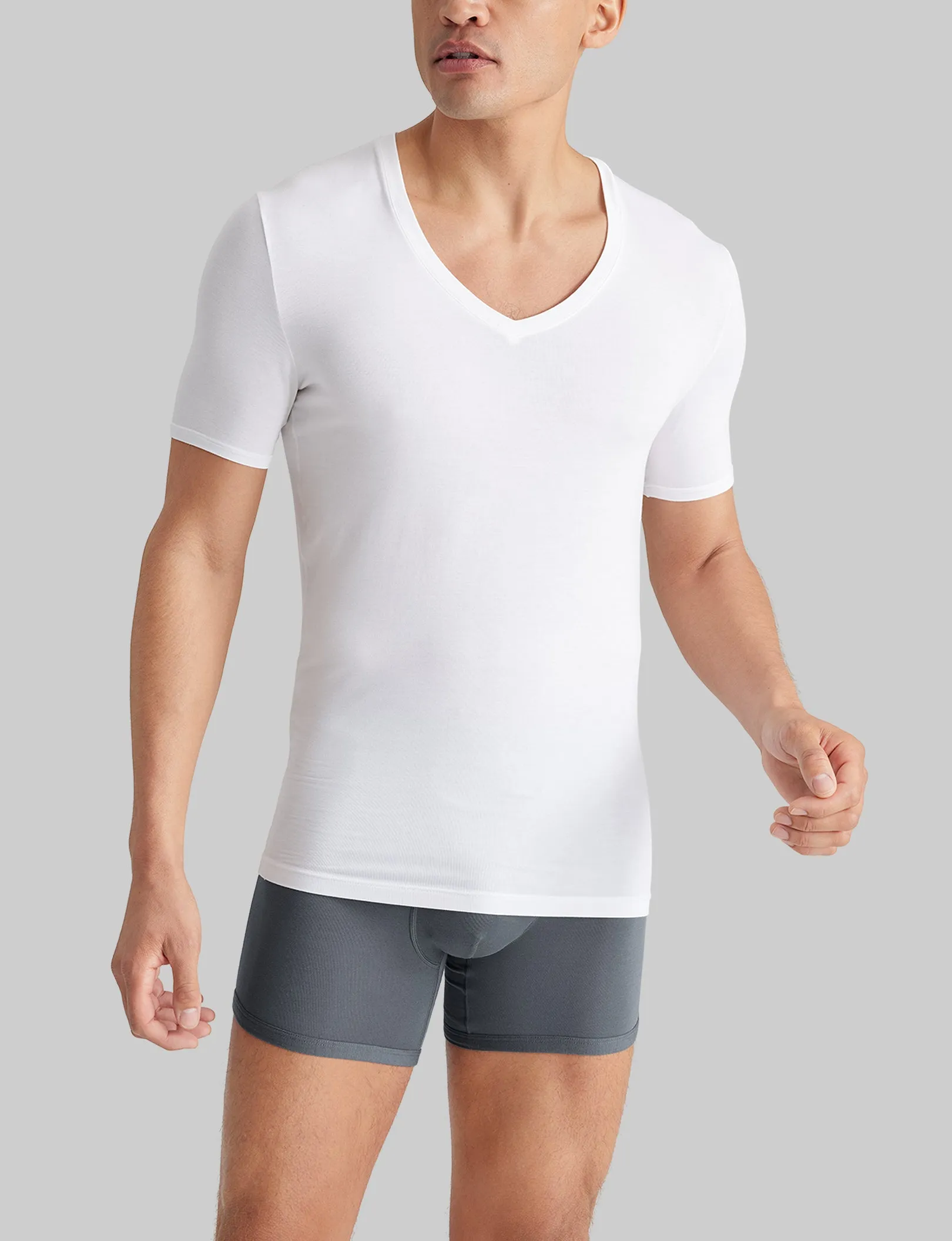 Second Skin Deep V-Neck Stay-Tucked Undershirt (6-Pack)