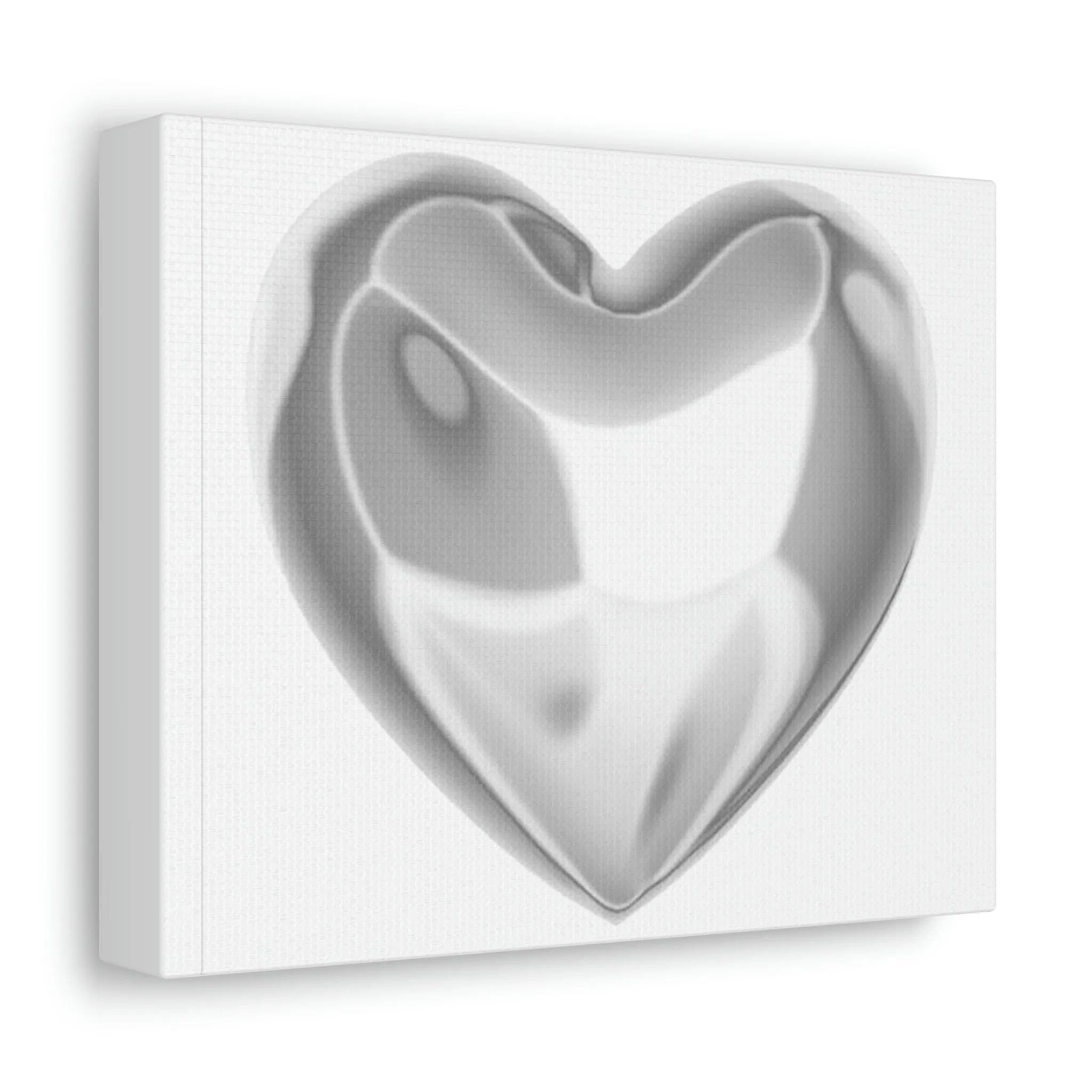 Silver Heart Stretched Canvas