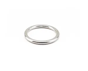 Silver Round Band Stacking Ring