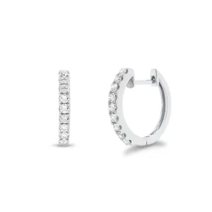 Skinny Diamond Huggie Earrings