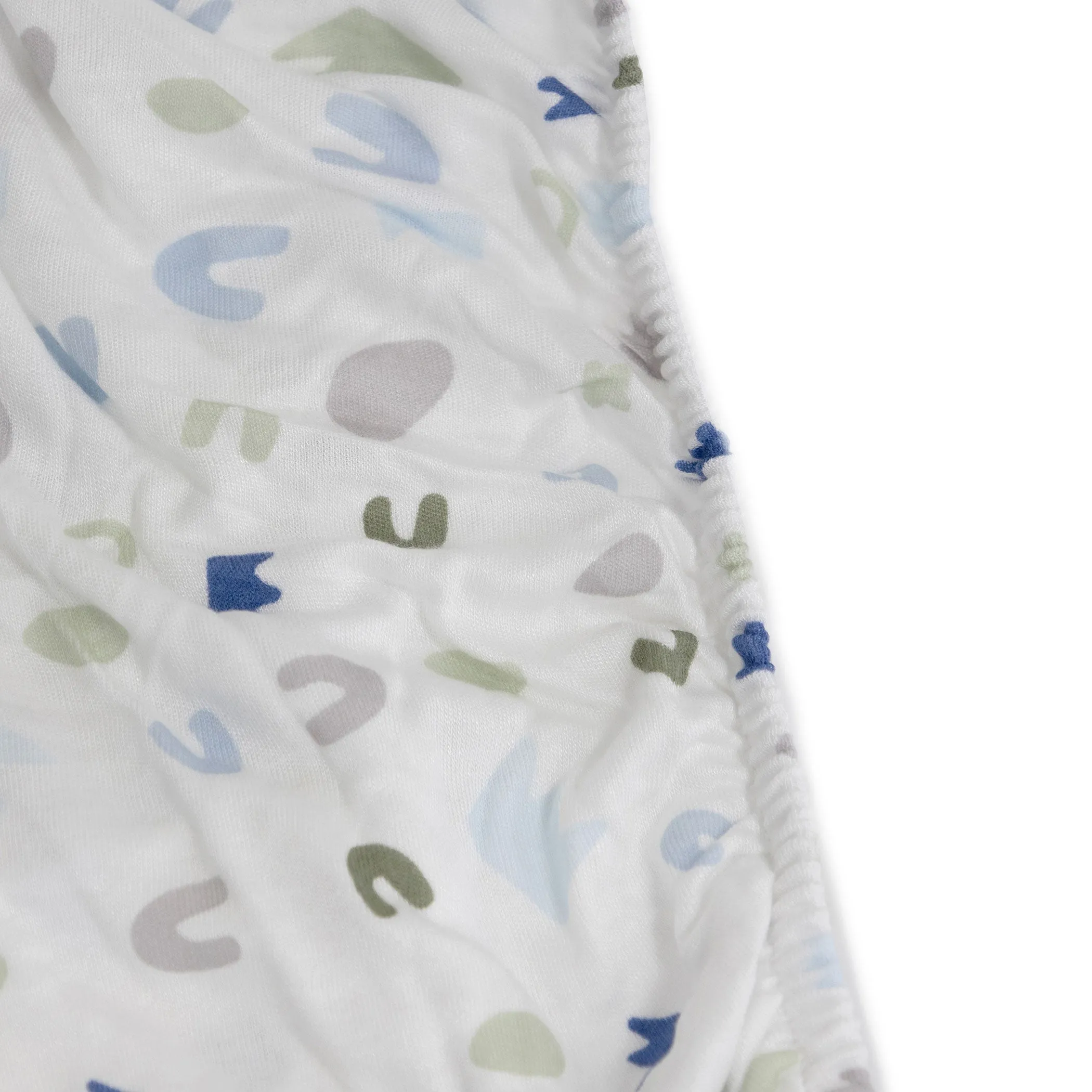 Sleepy Safari Bamboo Jersey Co-sleeper Fitted Sheet - Sky