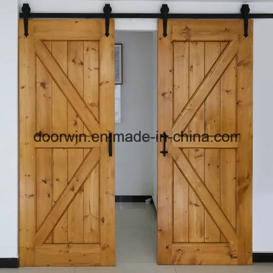 Solid Wood Barn Interior Door with Top Track - China Wood Door1, America Style Door