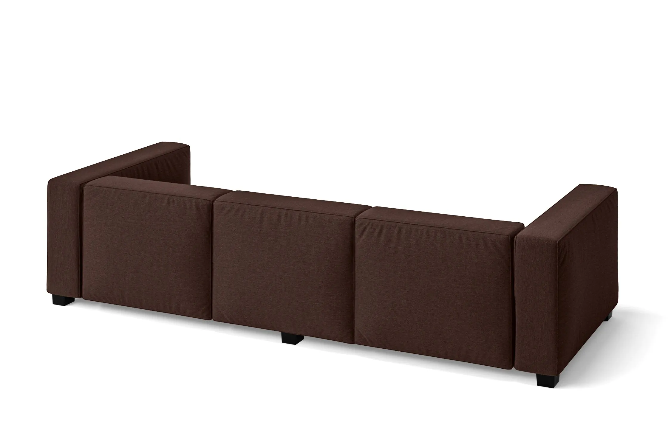 Taranto 3 Seater Sofa Coffee Brown Linen Fabric