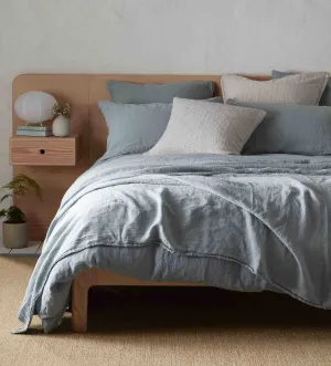 Teal 100% Linen Bed Linen