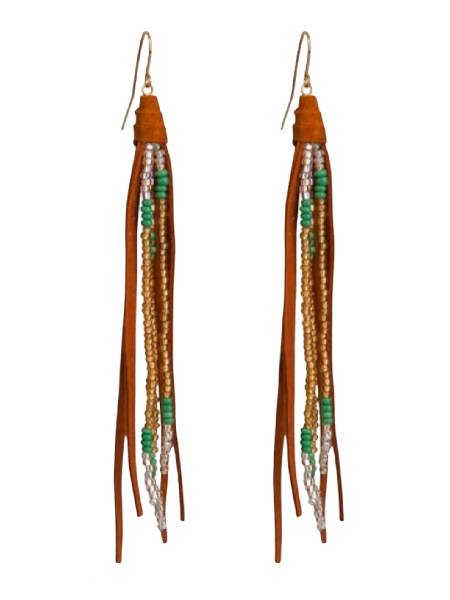 Western Mint Tassel Earrings