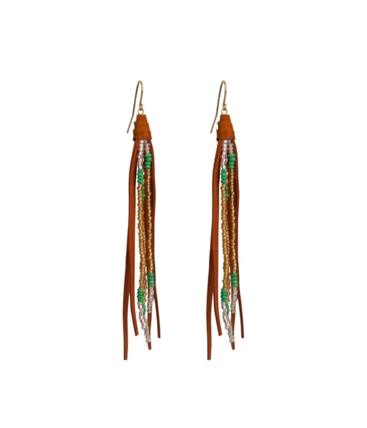 Western Mint Tassel Earrings