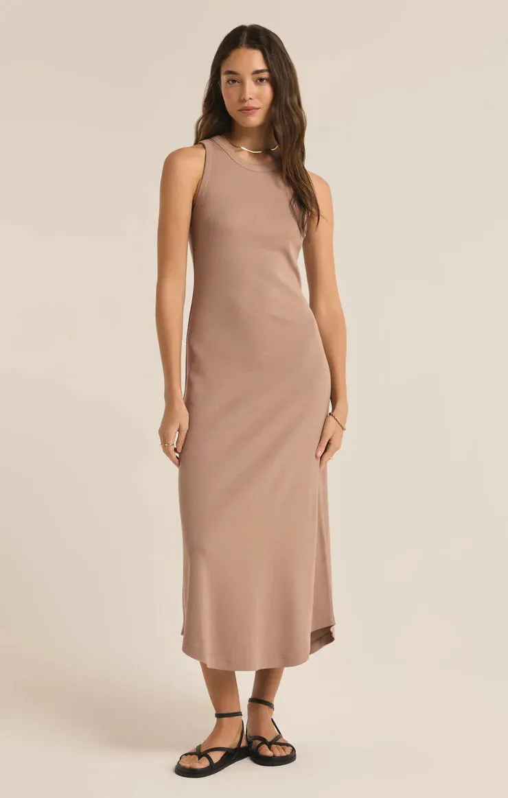 ZSU Goodwin Midi Dress in Latte